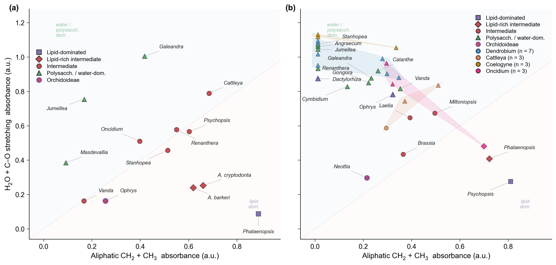FTIR map of viscidium and stigmatic gel chemistry
